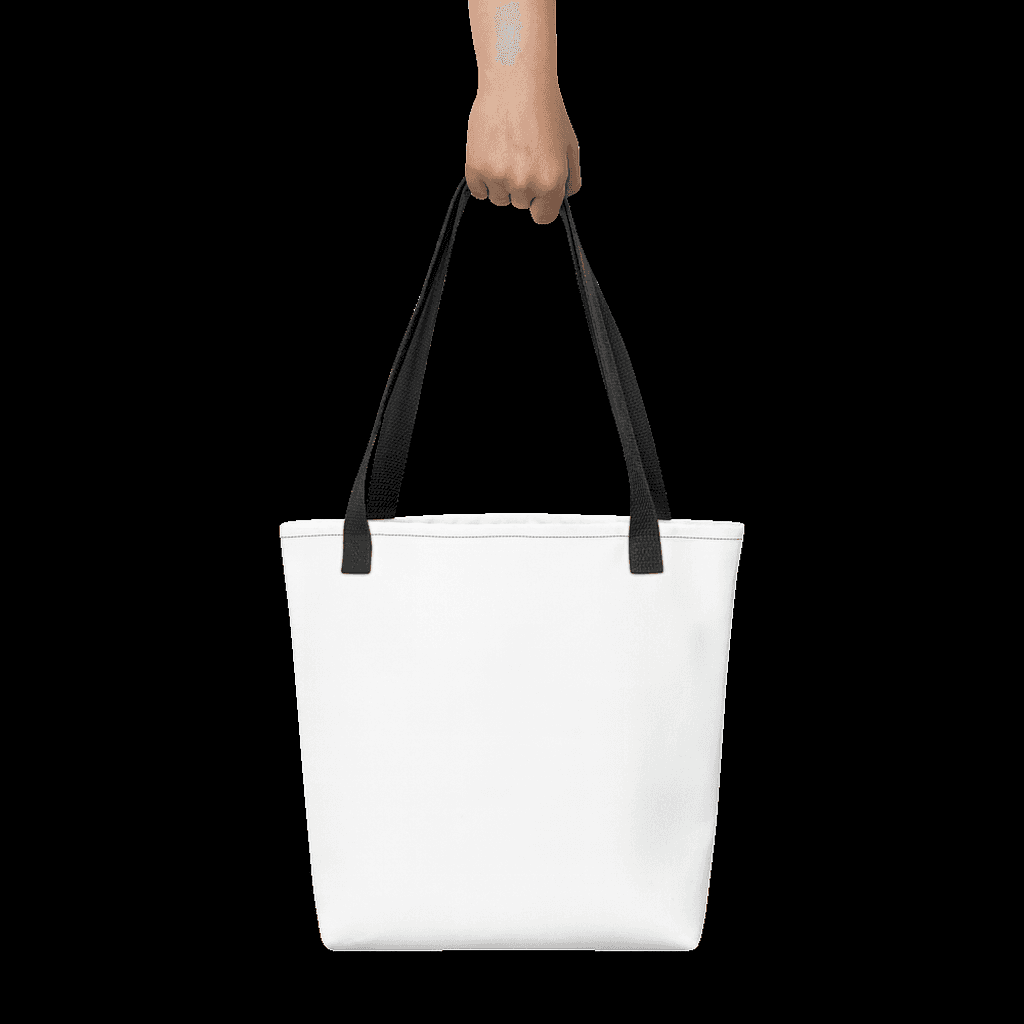 all-over print tote bag featuring Scotty custom pet design