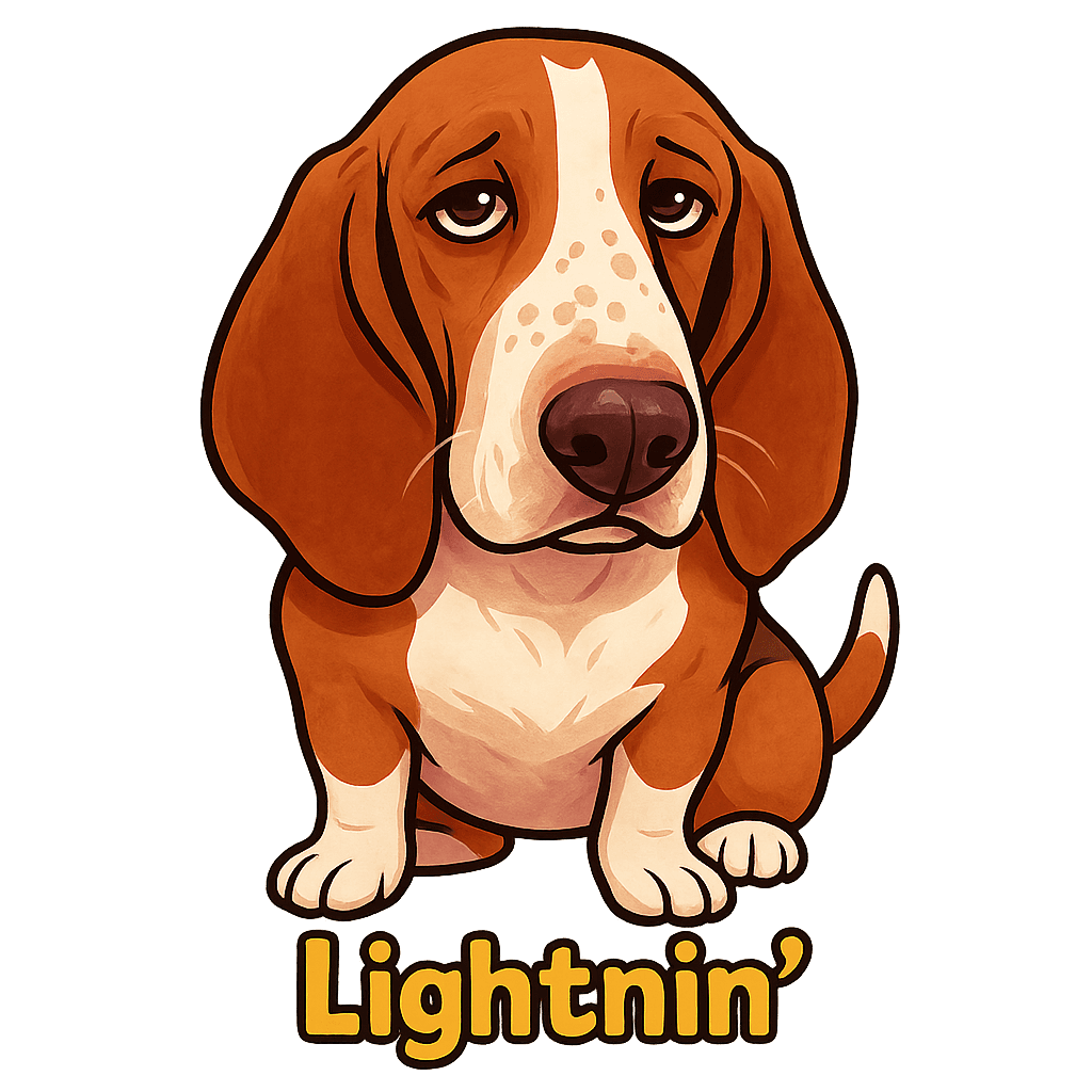 Lightnin' - Basset Hound design
